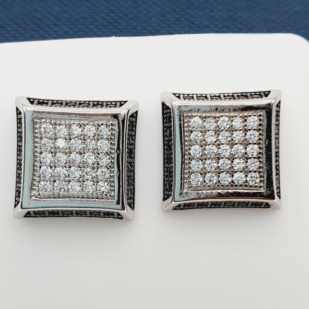 "925 Sterling Silver Plated CZ Earrings, EVBRS705